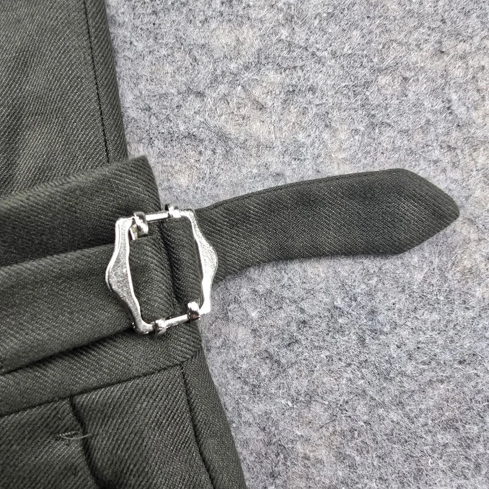 Terzi Adem Altun Dress Pants Trousers Mens 38x32 (US) Olive Green Side Adjuster